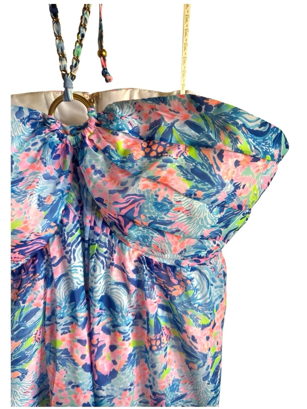 New Lilly Pulitzer Viv Maxi Dress in Multi Hidden Treasure Engineered Size 14 - Picture 5 of 6